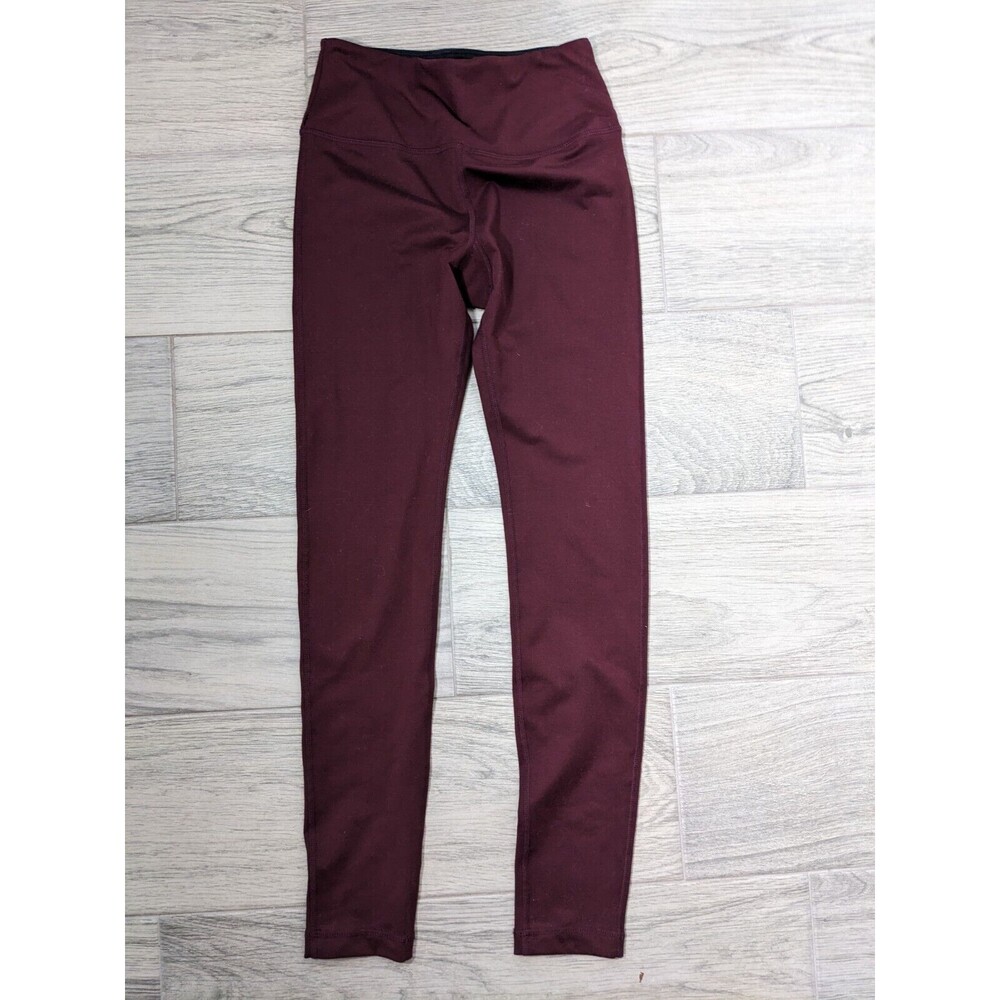 Vuori Womens High Rise Performance Leggings Burgundy Wine XS Tights pilates‎ 380